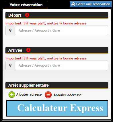 Calculateur express vtc toulon