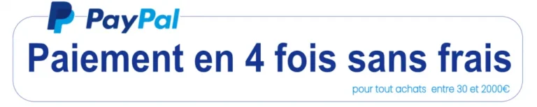 Paiement en 4 fois sans frais