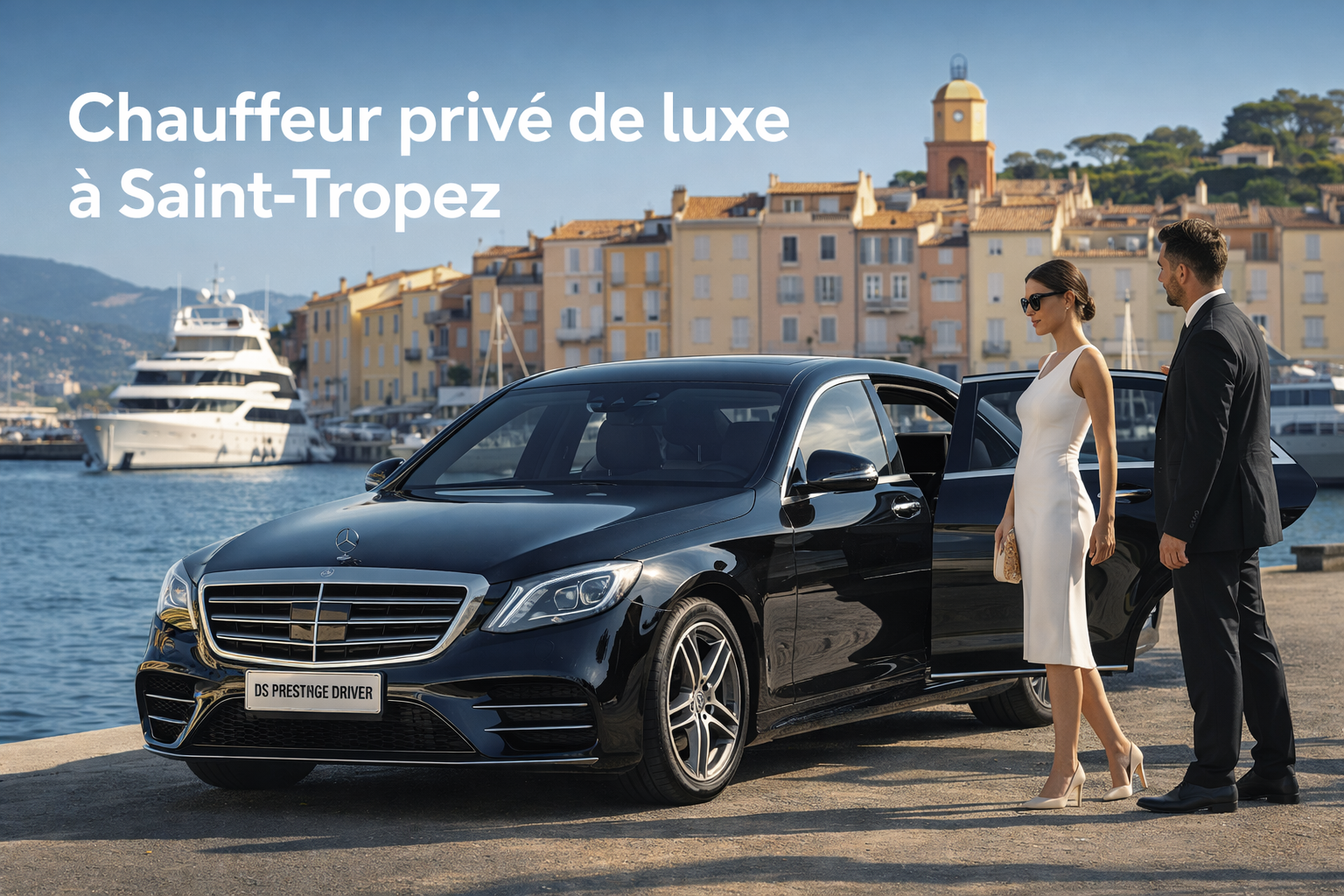Chauffeur privé de luxe à Saint-Tropez avec véhicule haut de gamme DS Prestige Driver