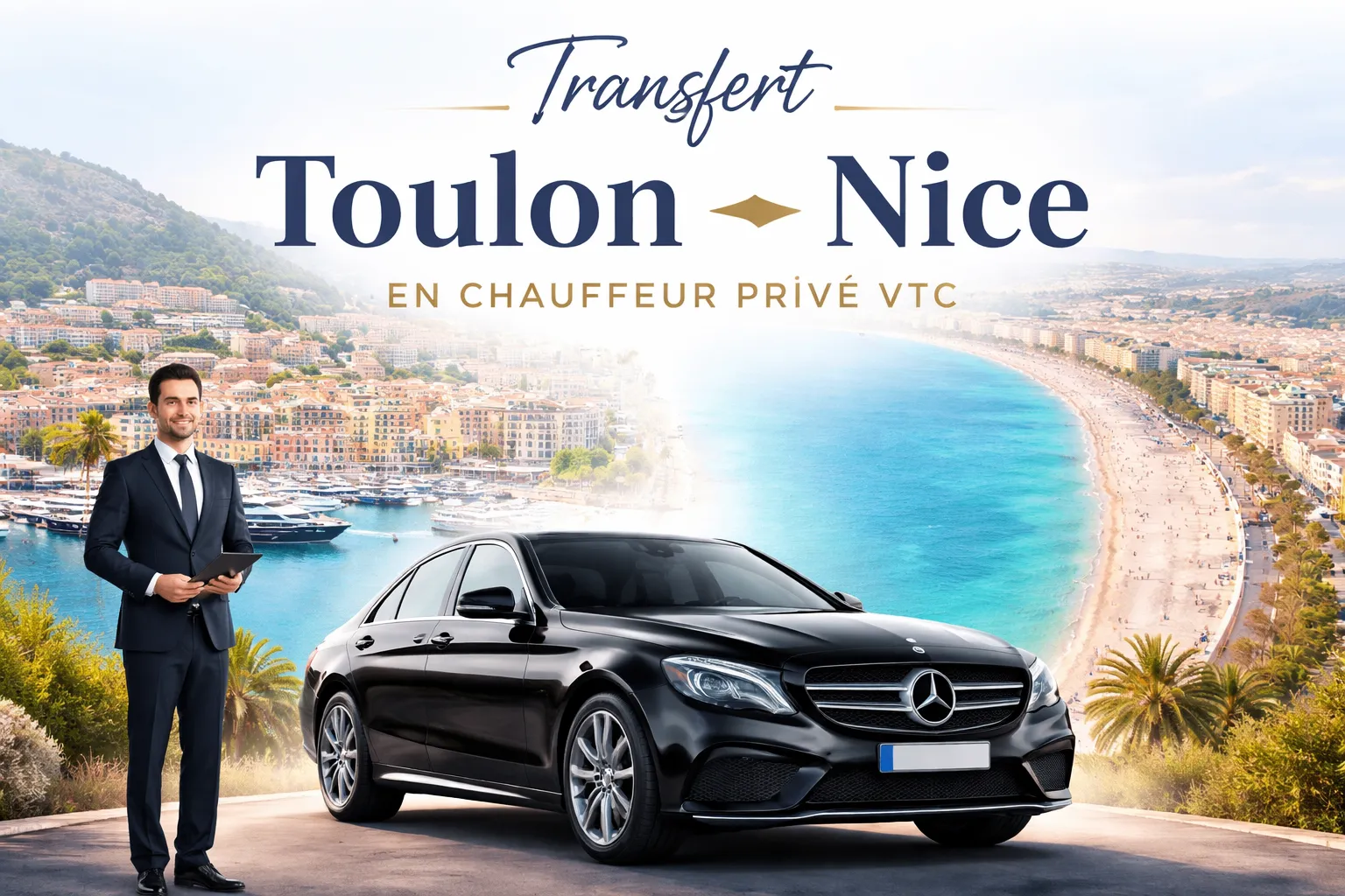 Transfert Toulon Nice en chauffeur privé VTC