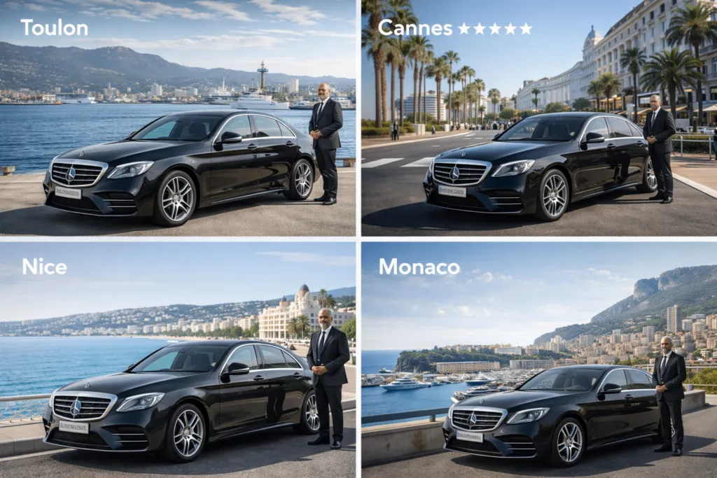 Chauffeur privé VTC à Nice avec berline de luxe