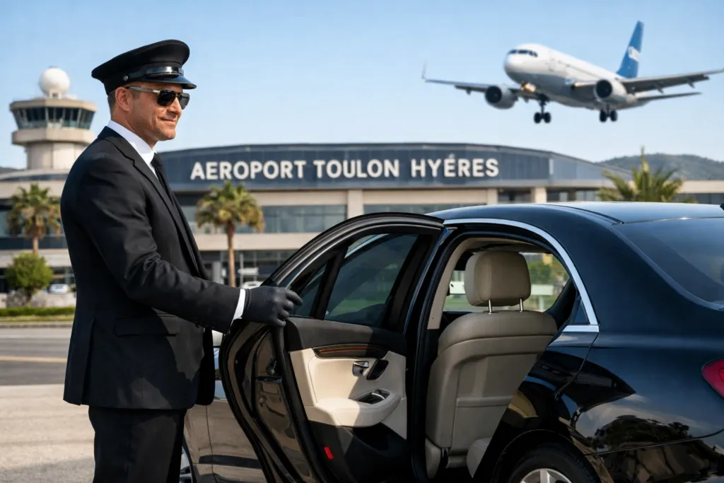Chauffeur privé VTC alternative au taxi à l’aéroport de Toulon Hyères