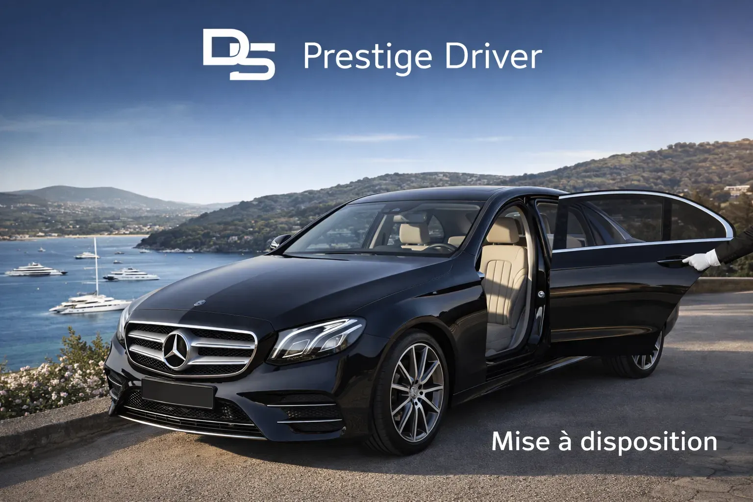 Mercedes Classe E chauffeur privé VTC pour un service de mise à disposition haut de gamme dans le Var