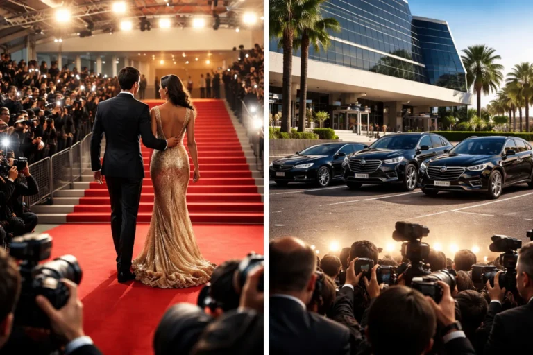 Montée des marches du Festival de Cannes avec service de chauffeur privé VTC haut de gamme