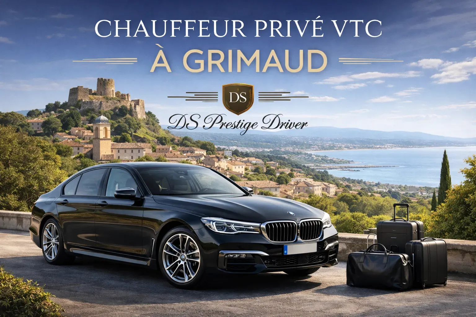 voiture VTC haut de gamme à Grimaud dans le Golfe de Saint-Tropez service DS Prestige Driver