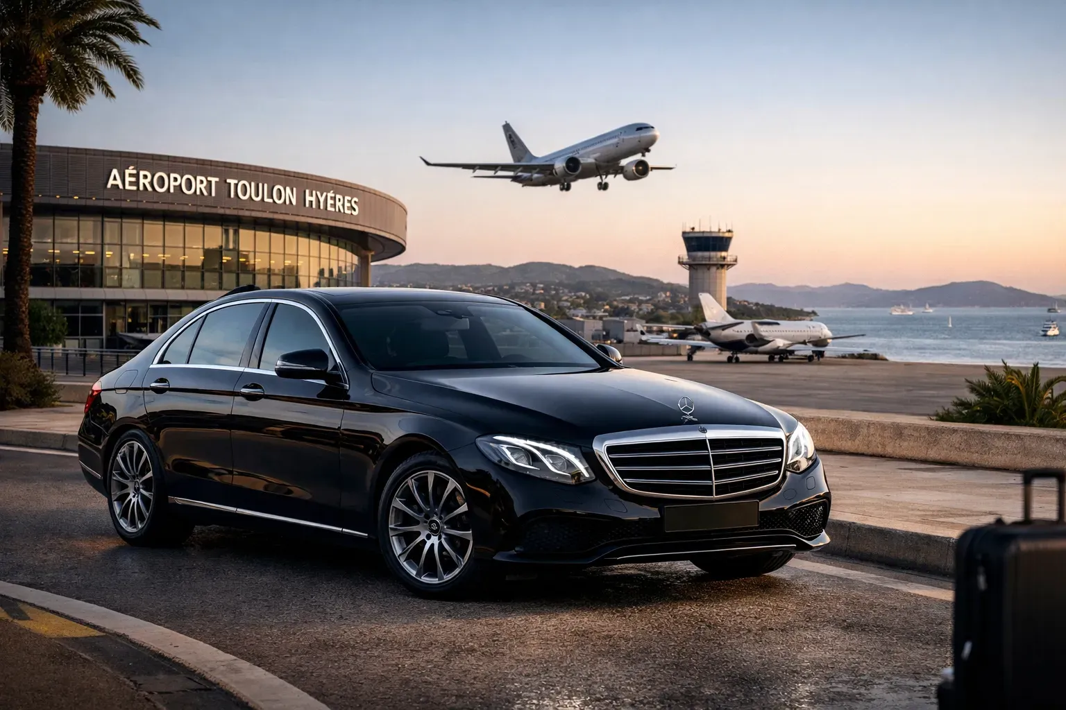 VTC aéroport Toulon Hyères Mercedes Classe E transfert vers Toulon Hyères Saint Tropez