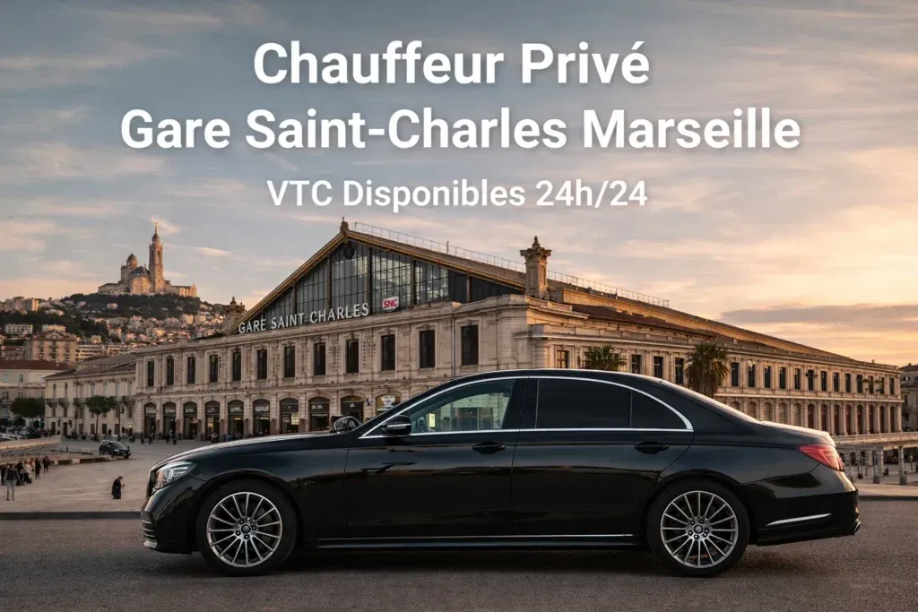 Chauffeur privé VTC gare Saint-Charles Marseille avec véhicule haut de gamme
