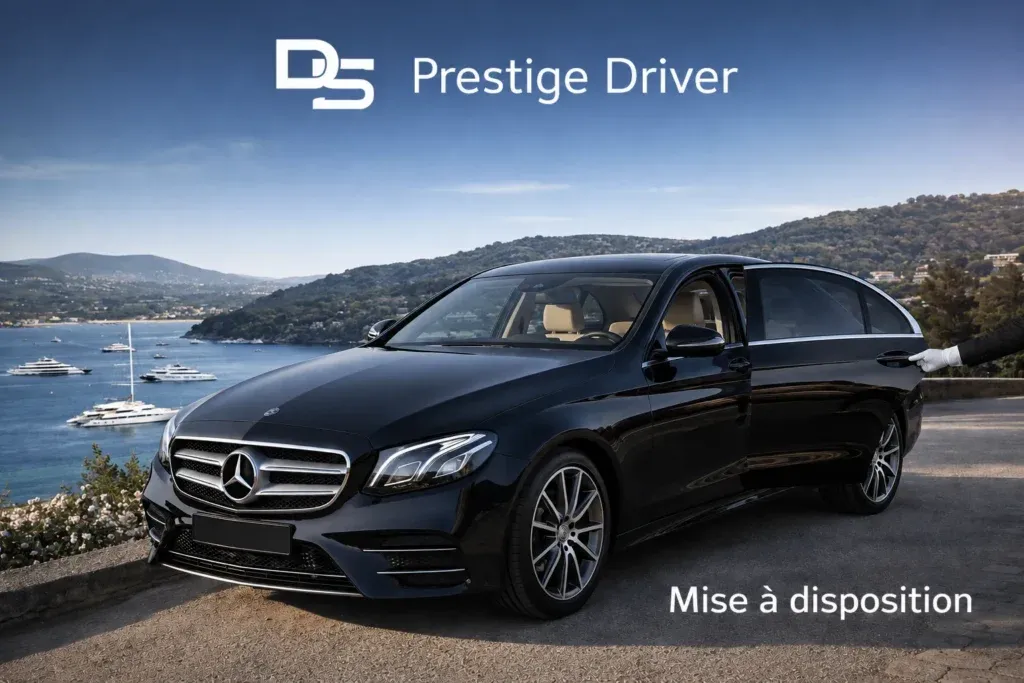 Mercedes Classe E chauffeur privé VTC pour un service de mise à disposition haut de gamme dans le Var